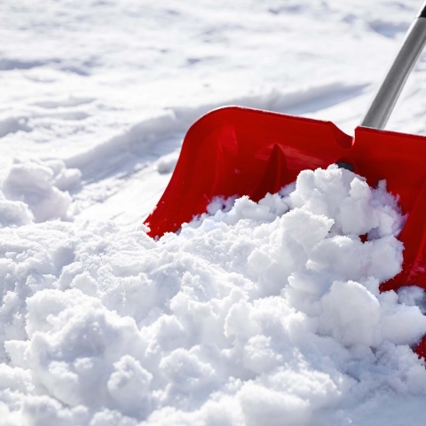 Shoveling snow