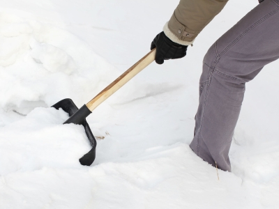 shoveling snow